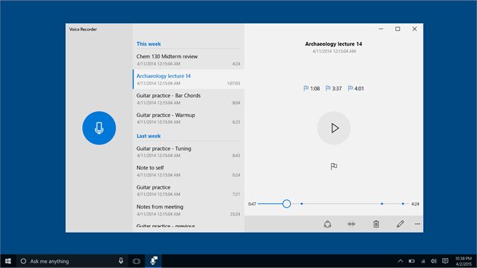 نرم افزار ضبط صدا Windows Voice Recorder - دانلود نرم افزار ضبط صدا Windows Voice Recorder - اموزش نرم افزار ضبط صدا Windows Voice Recorder - نحوه استفاده از نرم افزار ضبط صدا - معرفی نرم افزار ضبط صدا قدرتمند - ضبط صدا جهت ارسال پیام صوتی - نرم افزار ضبط صدا برای ارسال تماس صوتی انبوه