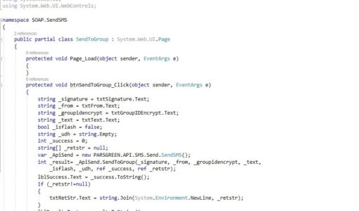 وب سرویس - وب سرویس پیام کوتاه - api ارسال پبامک - ارسال SMS گروهی انبوه - وب سرویس ارسال پیامک به یک گروه مخاطب خاص - web service ارسال پیامک انبوه با کامپیوتر - وب سرویس ارسال پیامک گروهی - وب سرویس ارسال پیامک رایگان - ارسال پیامک گروهی با برنامه نویسی – نمونه کد استفاده از وب سرویس پیام کوتاه