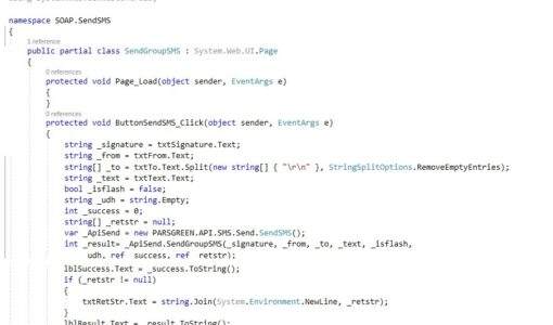 وب سرویس ارسال پیامک گروهی - وب سرویس ارسال پیام کوتاه انبوه - web service ارسال اس ام اس گروهی - وب سرویس رایگان ارسال اس ام اس - آموزش ارسال پیامک تعداد بالا - روش ارسال پیامک انبود با کامپیوتر - ارسال پیامک گروهی با برنامه نویسی - ارسال گروهی sms اینترنتی – API برای ارسال پیامک گروهی