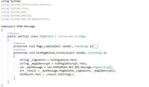 وب سرویس پیام کوتاه متد حذف پیامک – وب سرویس رایگان ارسال پیامک - نمونه کد وب سرویس SMS - روش اتصال به وب سرویس حذف پیامک - آموزش استفاده از API حذف پیامک - وب سرویس حذف پیامک دریافتی - web service حذف پیامک ارسالی - وب سرویس حذف پیامک خوانده شده - روش حذف SMS در برنامه نویسی – حذف پیامک در دات نت